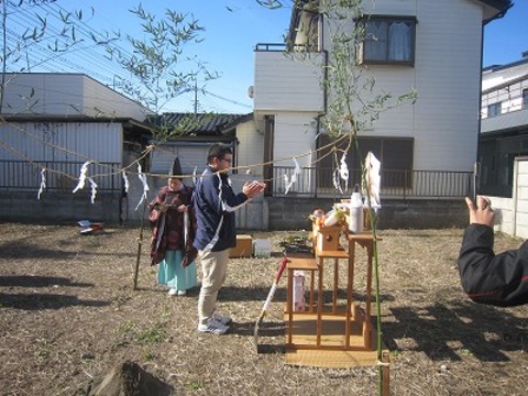 地鎮祭の様子