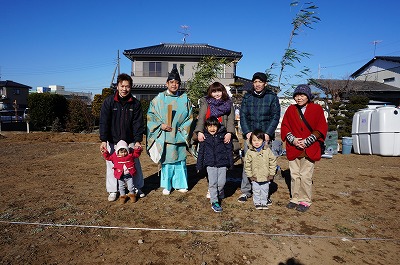 地鎮祭完了です(＾◇＾)