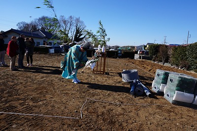 地鎮祭の様子です(^^♪