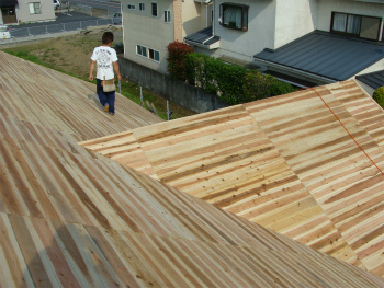 屋根下地工事完了です！